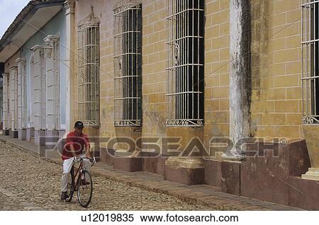 Stock Photography -  house cuba trinidad iron grilles colours calle. Fotosearch