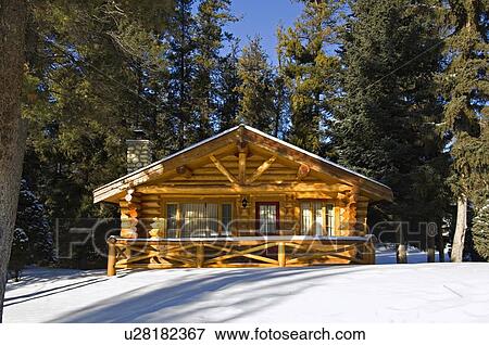 house nature winter home scenic front log cabin View Large Photo Image Stock Photo - house nature winter home scenic front log cabin. Fotosearch