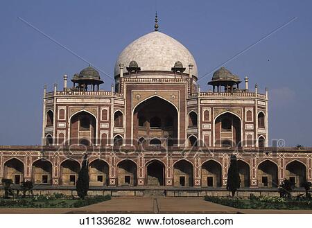 Stock Image -  india delhi humayuns tomb statue monument cairn. Fotosearch