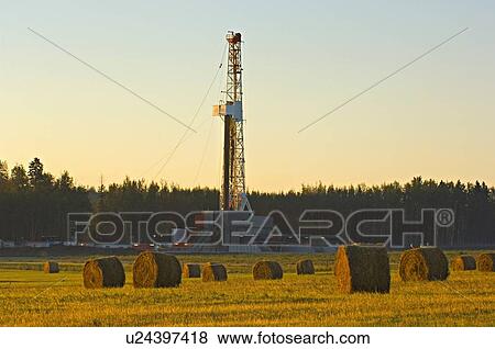 land based drilling rig exploring for gas oil View Large Photo Image Stock Photo - land based drilling rig exploring for gas oil . Fotosearch