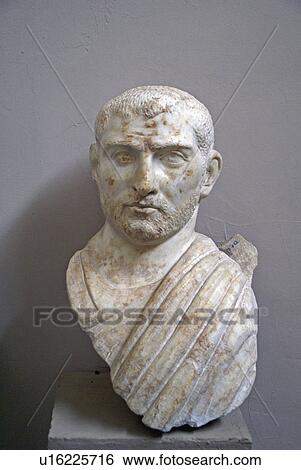 Stock Photograph -  man face ephesus museum turkey efes statue head. Fotosearch