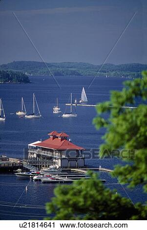 Stock Image -  music burlington boathouse vt this new built. Fotosearch