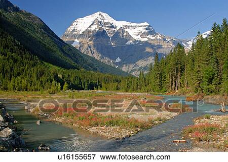 Stock Photo -  nature image snowcapped mount robson tallest . Fotosearch