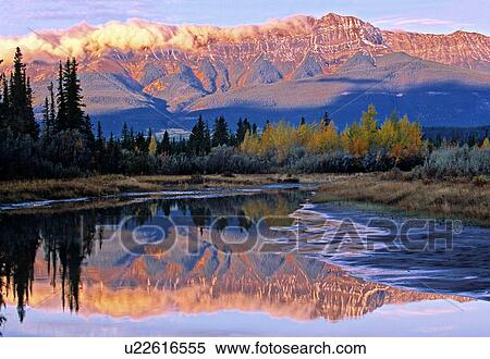 nature rocky mountain reflection river in jasper View Large Photo Image Stock Photography - nature rocky mountain reflection river in jasper. Fotosearch