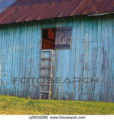 Stock Photograph -  old barn in champlain valley vermont shadows. Fotosearch
