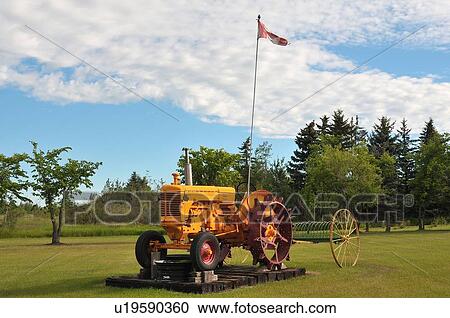 Stock Image -  ornament retired antique moline farm tractor. Fotosearch