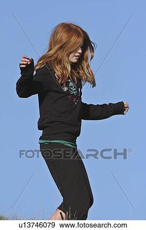 people summer girl children redheaded enjoying View Large Photo Image Stock Photo - people summer girl children redheaded enjoying. Fotosearch