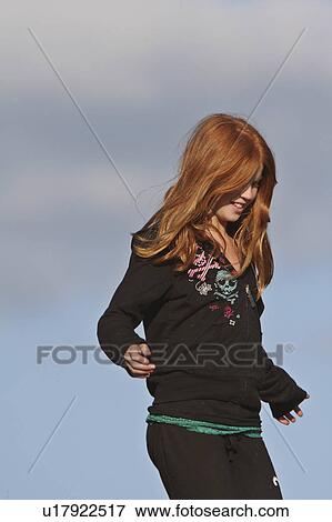 people summer girl children redheaded enjoying outdoors View Large Photo Image Stock Photo - people summer girl children redheaded enjoying outdoors. Fotosearch