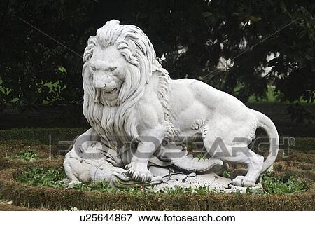 Stock Photo -  statue lion dolmabahce palace istanbul turkey. Fotosearch