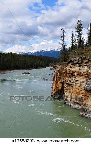 Stock Image -  summer nature fast flowing river mighty widens. Fotosearch