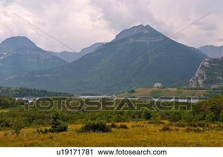 summer nature landscape waterton park mountains View Large Photo Image Stock Image - summer nature landscape waterton park mountains. Fotosearch