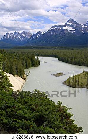 summer vertical scienic view athabasca river View Large Photo Image Stock Photograph - summer vertical scienic view athabasca river . Fotosearch