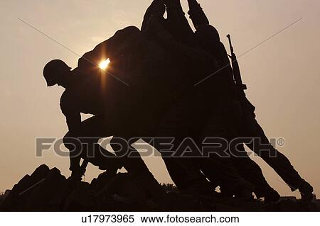 sun iwo jima memorial in arlington america usa View Large Photo Image Stock Photography - sun iwo jima memorial in arlington america usa. Fotosearch