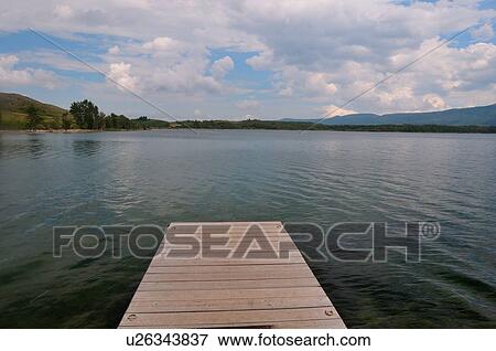 water boat dock jutting out lake in waterton View Large Photo Image Stock Photo - water boat dock jutting out lake in waterton. Fotosearch