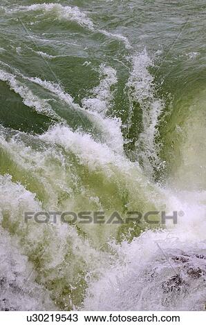 Stock Image -  water glacier colored athabasca river rushing . Fotosearch