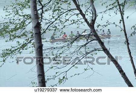 Stock Photo -  water image 010 sculling river hanover nh . Fotosearch