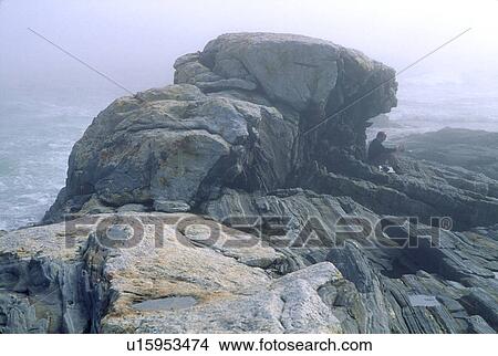 Picture -  water man maine me atlantic ocean oceans sea. Fotosearch