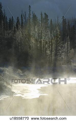 Stock Image -  water nature winter cold winters mist over patch. Fotosearch