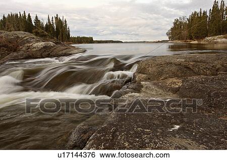 water sasagin rapids grass river in northern manitoba View Large Photo Image Stock Photograph - water sasagin rapids grass river in northern manitoba. Fotosearch