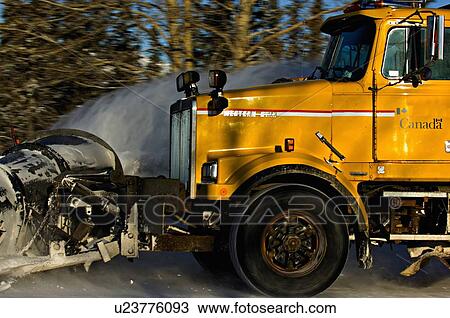 winter close up highway plow truck pushing snow View Large Photo Image Stock Image -  winter close up highway plow truck pushing snow. Fotosearch