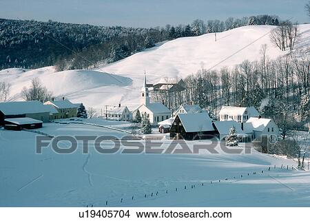 winter east corinth vermont vt new england town View Large Photo Image Picture - winter east corinth vermont vt new england town. Fotosearch