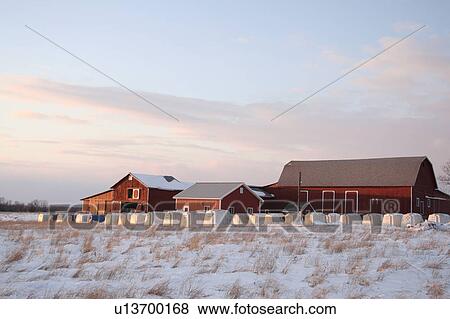 winter red barn farm field blue sky clouds cold View Large Photo Image Stock Photo - winter red barn farm field blue sky clouds cold. Fotosearch