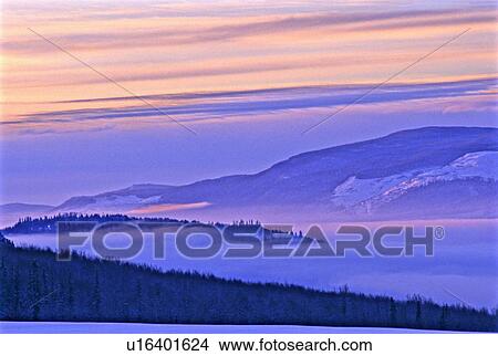 winter sun early morning lighting land fog cool View Large Photo Image Picture - winter sun early morning lighting land fog cool. Fotosearch