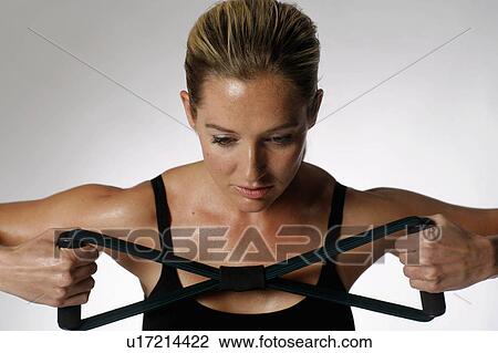 Stock Image -  woman sport beauty beautiful sexy young blond . Fotosearch
