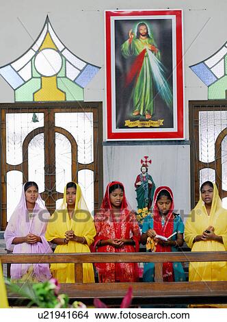 Picture -  women photos various locations in india choir. Fotosearch