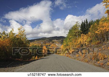 Stock Photo -  autumn colors british columbia road highway. Fotosearch