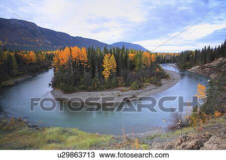 autumn colors northern british columbia river View Large Photo Image Stock Image - autumn colors northern british columbia river. Fotosearch