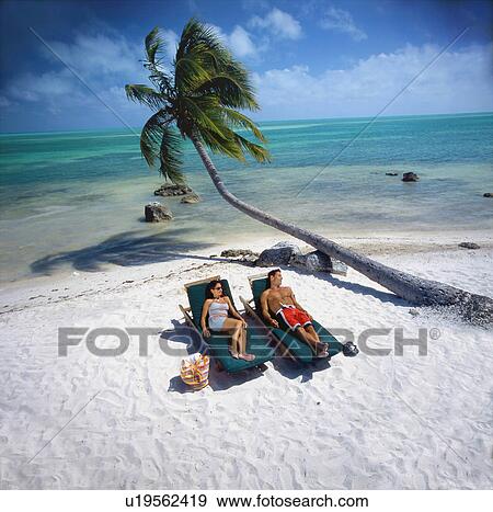 beach tree people couple man relaxing tropical View Large Photo Image Stock Photo - beach tree people couple man relaxing tropical. Fotosearch