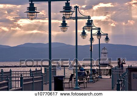 Stock Photo -  burlington vt lighthouse lake champlain . Fotosearch