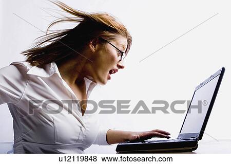 business woman computer internet person laptop View Large Photo Image Stock Photo - business woman computer internet person laptop. Fotosearch