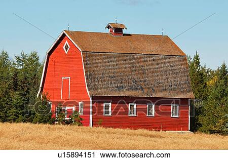 close up landscape image red barn alberta View Large Photo Image Stock Image - close up landscape image red barn alberta. Fotosearch