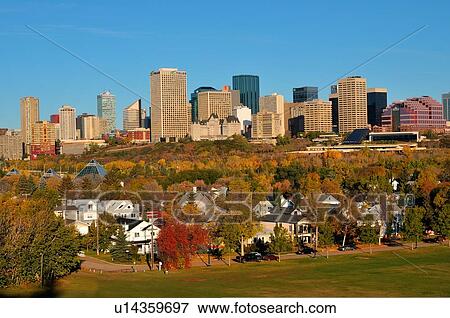 fall landscape image downtown core in edmonton View Large Photo Image Stock Photo - fall landscape image downtown core in edmonton. Fotosearch