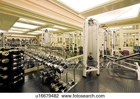 fitness center equipment private indoor sports View Large Photo Image Stock Image - fitness center equipment private indoor sports. Fotosearch