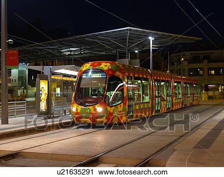 france modern tramway traffic alsthom alstom View Large Photo Image Stock Image - france modern tramway traffic alsthom alstom. Fotosearch