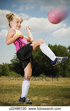 girl child soccer football playing 5-6 years 7-9 View Large Photo Image Stock Image - girl child soccer football playing 5-6 years 7-9. Fotosearch