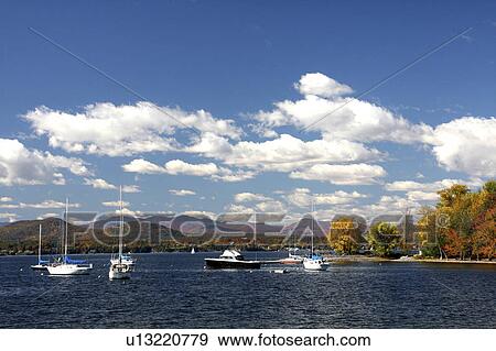 Stock Photo -  lake champlain charlotte vermont fall foliage. Fotosearch
