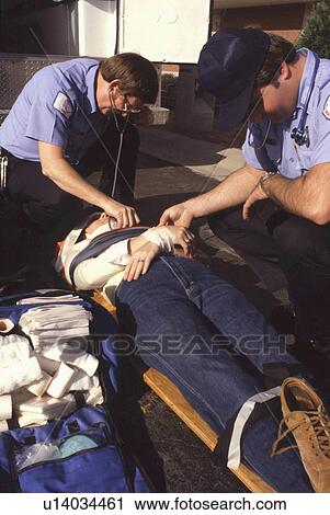 medical emt crew training volunteer patient View Large Photo Image Stock Image - medical emt crew training volunteer patient. Fotosearch