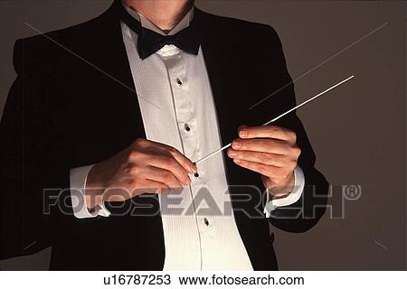 Stock Image -  music people man person orchestra conductor bow. Fotosearch
