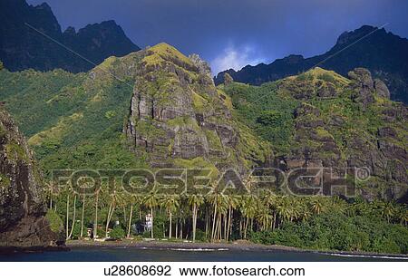 Stock Image -  pazifik franz inseln marquesas fatu hiva. Fotosearch