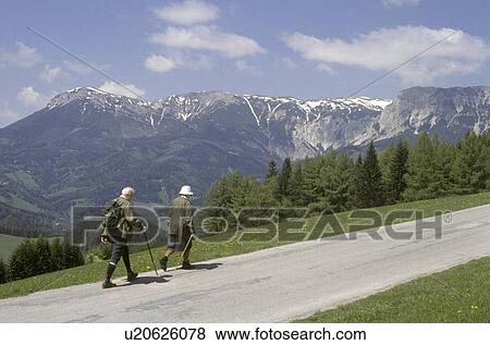 Stock Photo -  people sport wandern hiking konzept mensch aktiv. Fotosearch