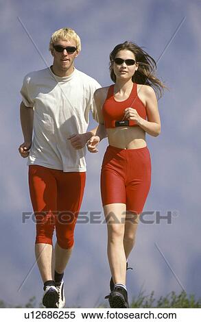 people summer couple fitness sport laufen aktiv View Large Photo Image Stock Photography - people summer couple fitness sport laufen aktiv. Fotosearch