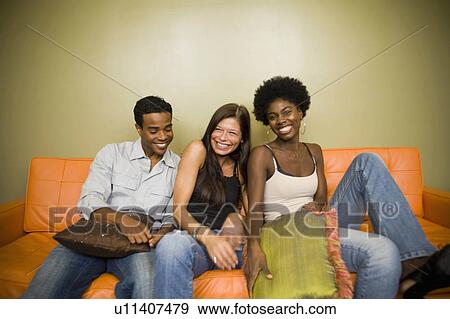 Stock Photo -  people young group friends having fun together. Fotosearch