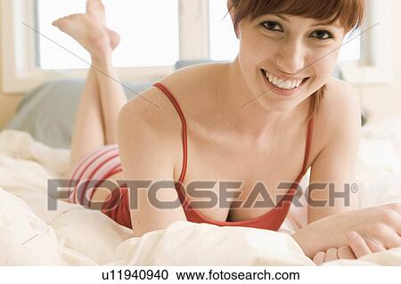 person home women cute in bed 20-25 years 20s View Large Photo Image Stock Image - person home women cute in bed 20-25 years 20s. Fotosearch