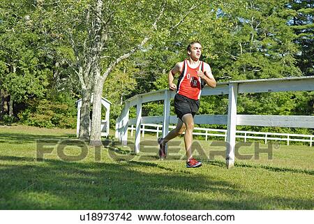 Stock Image -  school orr wareham cross country high. Fotosearch