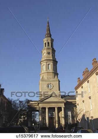 st marks in charleston sc america blue sky View Large Photo Image Stock Photo - st marks in charleston sc america blue sky. Fotosearch