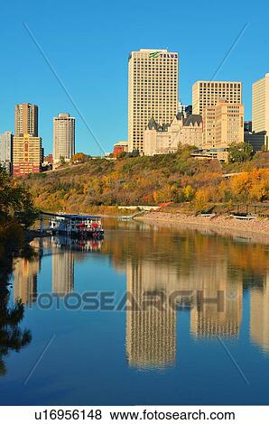 vertical autumn landscape downtown core edmonton View Large Photo Image Stock Photo - vertical autumn landscape downtown core edmonton. Fotosearch